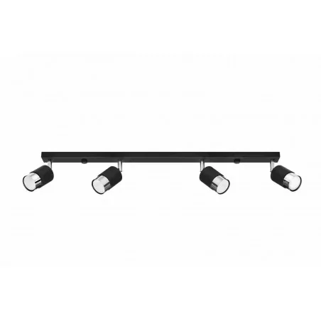 Lampy-sufitowe - szeroki plafon 81cm - ruchome reflektorki 4x40w gu10 nero sl.1067 sollux 