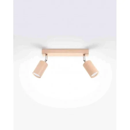 Kinkiety-do-salonu - drewniana lampa sufitowa listwa 30cm 2x40w gu10 berg sl.0702 sollux 