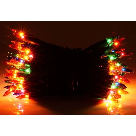 Oswietlenie-choinkowe - lampki choinkowe kolorowe tradycyjne światełka na choinkę 100 punktów świetlnych 7m ch/0059 rum-lux 