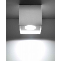 Oprawy-sufitowe - biała lmpa sufitowa podtynkowa kwadrat 1x40w gu10 quad sl.0027 sollux 