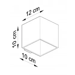 Kinkiety-do-salonu - kinkiet dwustronny kwadrat 1x40w g9 quad sl.0057 sollux 