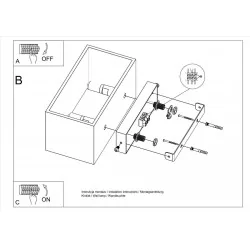 Kinkiety-do-salonu - biała lampa ścienna świecąca góra-dół 2x40w g9 quad sl.0525 sollux 