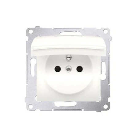 Gniazda-pojedyncze-podtynkowe - gniazdo pojedyncze z klapką w kolorze pokrywy do ramek premium kremowy dgz1buz.01/41 simon 54 kontakt-simon 