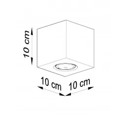 Lampy-sufitowe - kwadratowa oprawa sufitowa z naturalnego drewna 1x40w gu10 quad sl.0493 sollux 