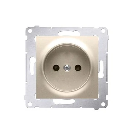 Gniazda-pojedyncze-podtynkowe - gniazdo podjedyncze bez uziemienia z przesłonami torów do ramek nature i premium złoty mat dg1z.01/44 simon 54 kontakt-simon 