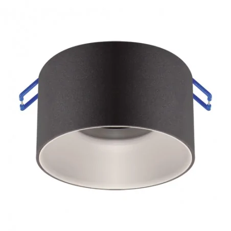 Oprawy-sufitowe-stale - dekoracyjna oprawa sufitowa wpuszczana panama c czarno-biała 04118 ideus 