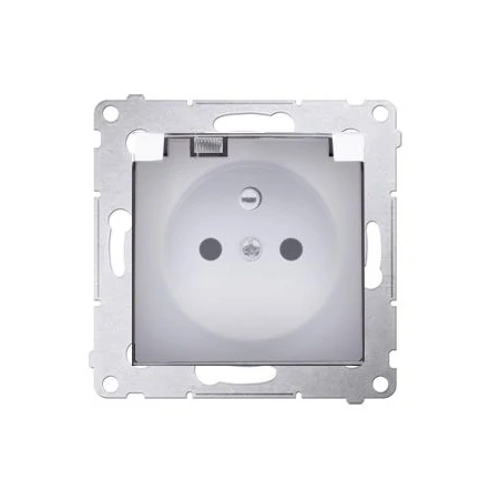 Gniazda-pojedyncze-podtynkowe - gniazdo pojedyncze ramek premium z klapką transparentną do ramek premium biały dgz1bz.01/11a simon 54 kontakt-simon 