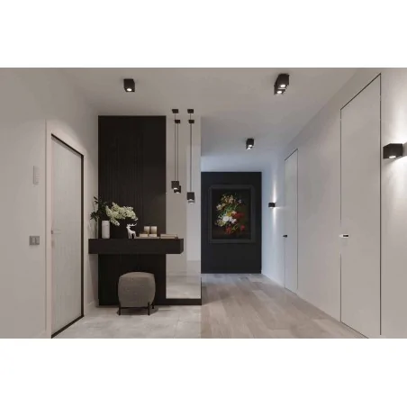 Lampy-sufitowe - podwójna lampa sufitowa czarna 2xgu10 40w quad sl.0063 sollux 