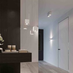 Lampy-sufitowe - lampa sufitowa biała natynkowa podwójna gu10 2x40w quad sl.0065 sollux 