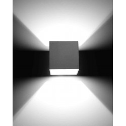 Lampy-sufitowe - kinkiet szary o dwustronnym świeceniu 1xg9 40w quad sl.0058 sollux 