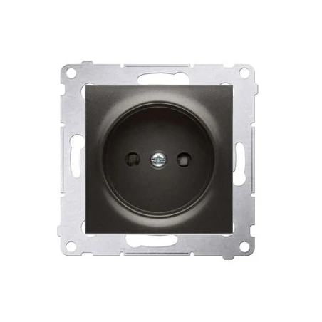 Gniazda-pojedyncze-podtynkowe - gniazdo pojedyncze bez uziemienia z przesłonami torów do ramek nature i premium antracyt dg1z.01/48 simon 54 kontakt-simon 