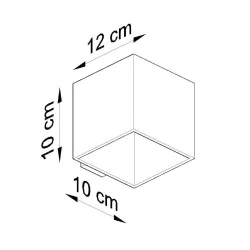 Lampy-sufitowe - kinkiet szary o dwustronnym świeceniu 1xg9 40w quad sl.0058 sollux 