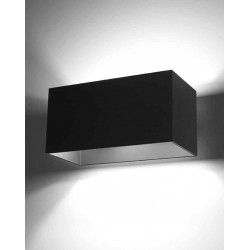 Kinkiety-do-salonu - podwójna lampa ścienna czarna dwustronna 2xg9 40w quad sl.0527 sollux 