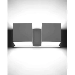 Kinkiety-do-salonu - szara lampa ścienna dwukierunkowa 2xg9 40w quad sl.0658 sollux 