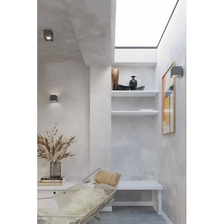 Kinkiety-do-salonu - antracytowy kinkiet kwadratowy - dwustronne świecenie 40w 1xg9 quad sl.0565 sollux 