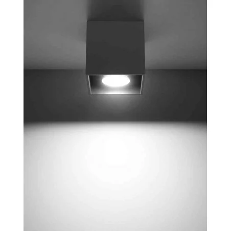 Kinkiety-do-salonu - lampa sufitowa antracytowa kwadrat 10cm 1x40w gu10 quad sl.0567 sollux 