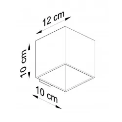 Kinkiety-do-salonu - lampa sufitowa antracytowa kwadrat 10cm 1x40w gu10 quad sl.0567 sollux 