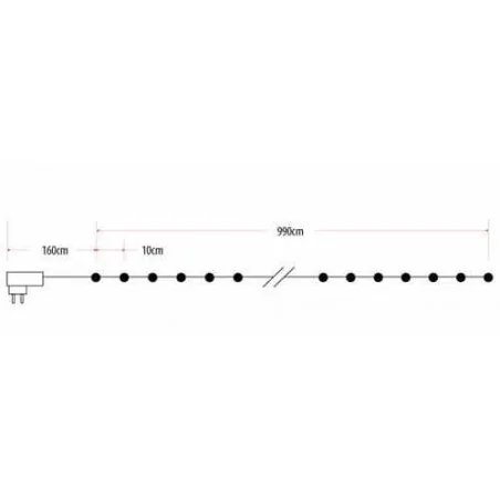 Oswietlenie-choinkowe - światełka choinkowe zewnętrzne kolorowe ledx100szt lz-eco-led-100 zb ch/0128 rum-lux 