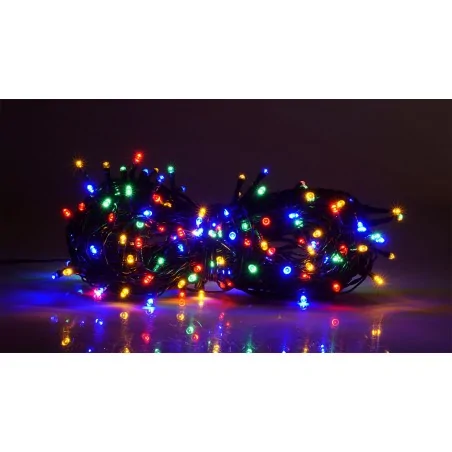 Oswietlenie-choinkowe - lampki choinkowe zewnętrzne z programatorem mix 100szt x led lz-eco-led-100 ch/0137 rum-lux 