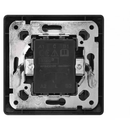 Wylaczniki-podwojne - wyłącznik świecznikowy 2p ip20 antracyt a6100.6 emos 