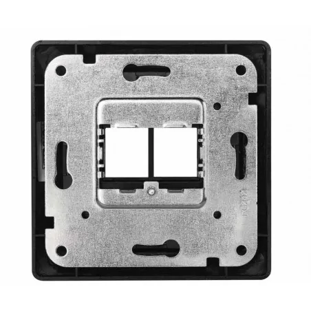 Gniazda-telefoniczne - pokrywa gniazda podwójnego 2× rj45 1906300111 antracytowa a6004.9 emos 