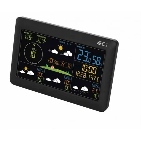 Termometry-i-stacje-pogodowe - bezprzewodowa stacja pogodowa czarna e0389 emos 