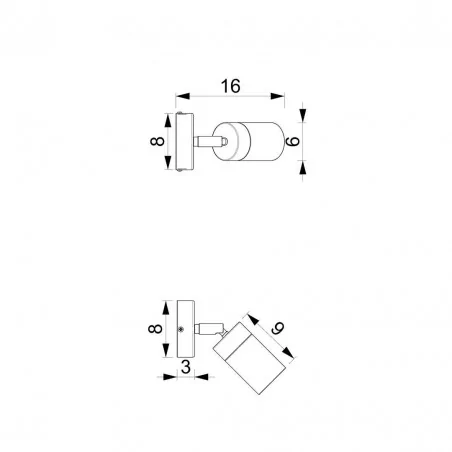 Kinkiety-do-salonu - granatowo złoty kinkiet metalowy 1xgu10 joker mlp7722 eko-light 