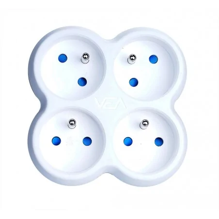 Rozgalezniki - rozgałęźnik mieszkaniowy 4 gniazda z uziemieniem ro/0016 rum-lux 