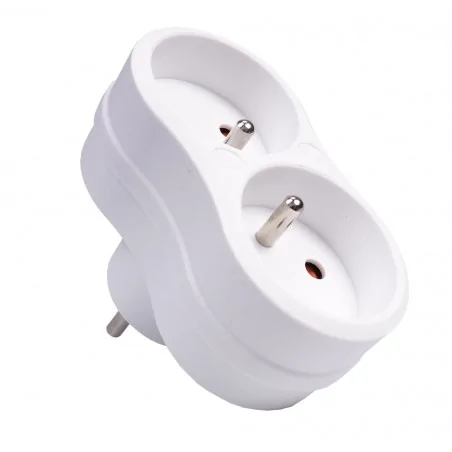 Rozgalezniki - rozgałęźnik mieszkaniowy 2 gniazda z uziemieniem z-2 rum-lux 