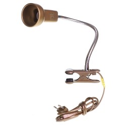 Lampki-biurkowe - złota lampka biurkowa na klipsa elastyczna e14 40w lb/0094 rum-lux