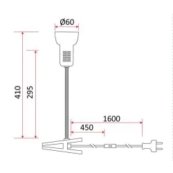 Lampki-biurkowe - lampka na biurko z klipsem - elastyczne ramię e14 40w lb/0093 rum-luw 