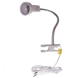 Lampki-biurkowe - funkcjonalna lampka elastyczna z klipsem 1x40w e14 lb/0091 rum-lux