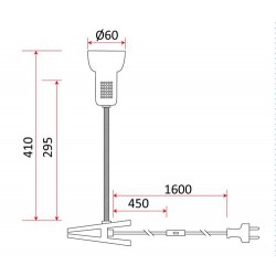 Lampki-biurkowe - lampka biurkowa beżowa z klipsem na wysięgniku 1x40w e14 lb/0084 rum-lux 