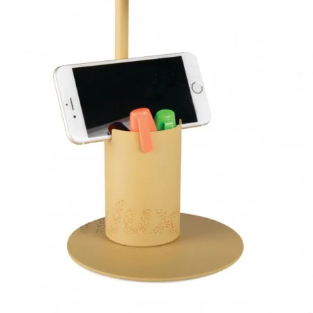 Lampki-biurkowe - funkcjonalna lampka biurkowa żółta 1xe27 raibo 36283 kanlux 