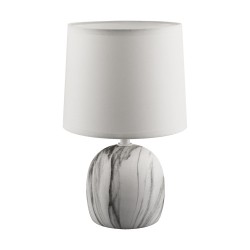 Lampki-nocne - lampka stołowa w kolorze białym na żarówkę e14 atena e14 c white 04055 ideus