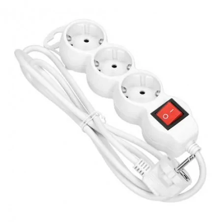 Listwy-zasilajace - potrójny przedłużacz z wyłącznikiem uziemienie schuko 1,5m biały or-ae-13146(gs)/w/1,5m orno 