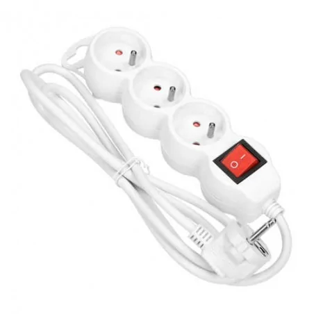 Listwy-zasilajace - przedłużacz z wyłącznikiem biały 5m z uziemieniem or-ae-13146/w/5m orno 