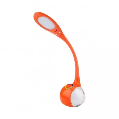 Lampki-biurkowe - pomarańczowa lampka biurkowa z rgb w podstawie us013 magic 2w1 neutralna nilsen 
