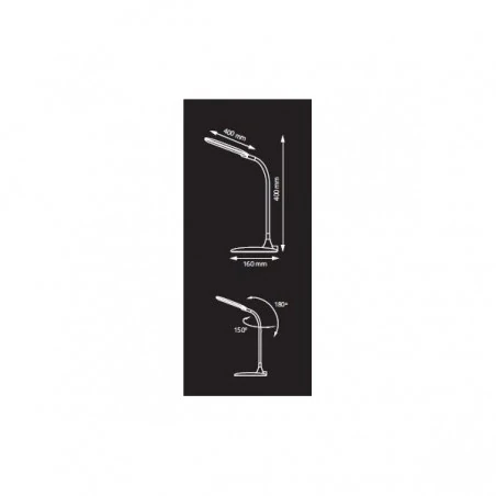 Lampki-biurkowe - biała lampka led na biurko 6,5w 4000k 420lm lisa px015e nilsen 