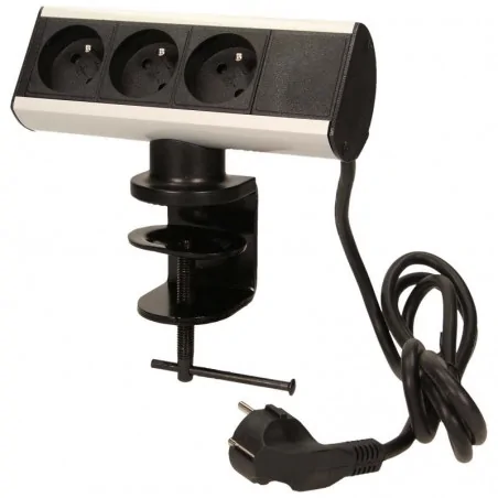 Gniazda-meblowe - przykręcane gniazdo meblowe z uchwytem montażowym i przewodem 1,8m 3x2p+z fs-6 orno 