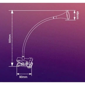 Lampki-biurkowe - lampka led na biurko z klipsem niebieska elastyczna 2,5w 4000k 240lm happy px029e nilsen 