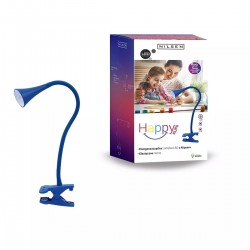 Lampki-biurkowe - lampka led na biurko z klipsem niebieska elastyczna 2,5w 4000k 240lm happy px029e nilsen 