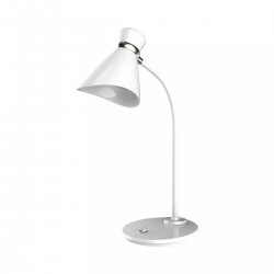Lampki-biurkowe - biała lampka na biurko 40w e27 helen bl002 nilsen