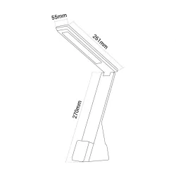 Lampki-biurkowe - lampka biurkowa led z ładowarką indukcyjną zegarem i budzikiem usb neo black nilsen ma021e 