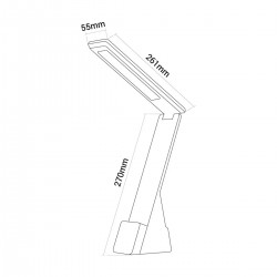 Lampki-biurkowe - biała lampka biurkowa led z ładowarką indukcyjną zegarem i budzikiem usb neo 0nilsen ma020e 