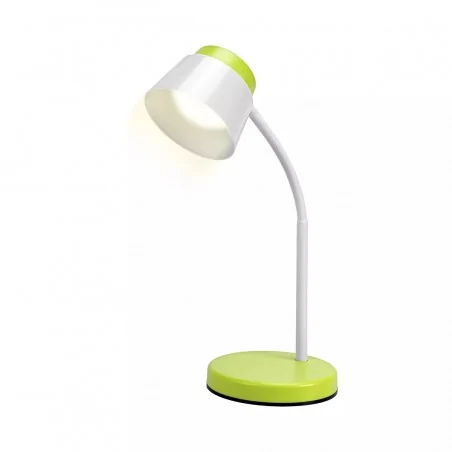 Lampki-biurkowe - ma009 biało-zielona lampka led ściemnialna 6w 4000k 320lm pola nilsen 