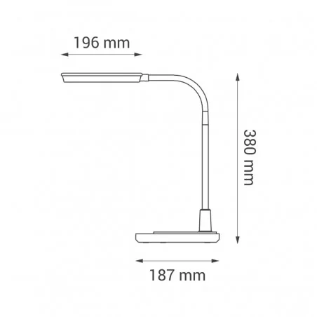 Lampki-biurkowe - lampka biurkowa led magnum czarna 8w zmienne światło ściemnialna bl007 nilsen 