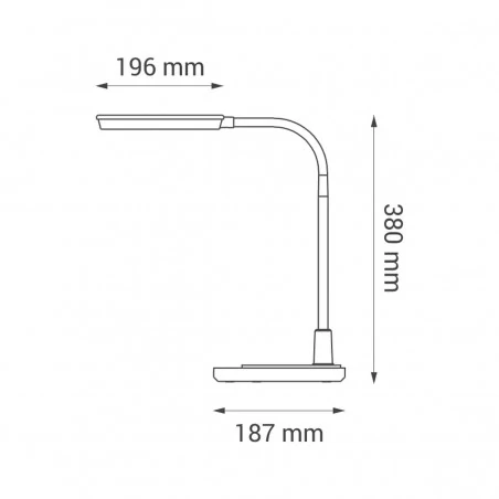 Lampki-biurkowe - lampka biurkowa led magnum biała 8w zmienne światło ściemnialna bl017 nilsen 