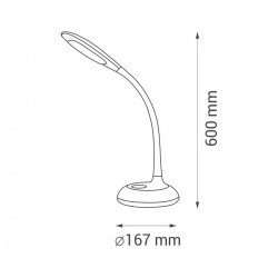 Lampki-biurkowe - us001 biała lampka biurkowa ze światłem rgb w podstawie 7w 4000k magic inilsen 