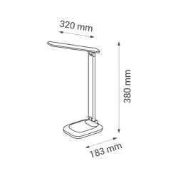 Lampki-biurkowe - us011e wąska lampka biurkowa ze światłem rgb w podstawie 8w zmienna barwa magic slim nilsen 